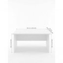 Ver imagem 6 de Mesa de Computador Retangular Diretor Moderno MDP 150cm Branco Móveis Ilan
