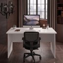 Ver imagem 1 de Mesa de Computador Retangular Diretor Moderno MDP 150cm Branco Móveis Ilan