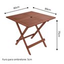 Ver imagem 3 de Mesa Dobrável Cas Abao Marrom/Madeira