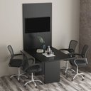 Ver imagem 2 de Painel Escritório Reunião para Tv até 32'' 90x136cm Preto Pa2915