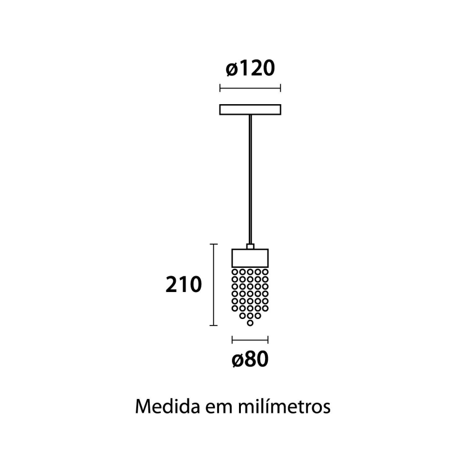 Pendente Bivolt Aço Cristal Light Blumenau - 3