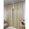 Cortina Cetim Sala Quarto 4,00 X 2,60 Efeito Cristal Oferta Dourado - 1