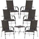 Ver imagem 1 de Jogo 6 Cadeiras e Mesa Vênus para Area Externa Chuva Sol Resistente Trama