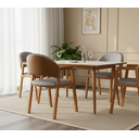 Ver imagem 1 de Kit 4 Cadeiras Sala de Jantar Allegra Cinza Encosto Curvo