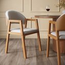 Ver imagem 4 de Kit 4 Cadeiras Sala de Jantar Allegra Cinza Encosto Curvo