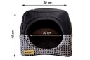 Ver imagem 7 de Cama Iglu e Toca para Gato Luppet Luxo Preto Vime - G