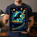 Ver imagem 5 de Quadro Bull Market Criptomoedas | Arte Gamer Trader A4
