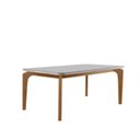 Ver imagem 1 de Mesa para Sala de Jantar 180 100% MDF com Vidro Canto Copo Dublin Marrom