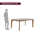Ver imagem 4 de Mesa para Sala de Jantar 180 100% MDF com Vidro Canto Copo Dublin Marrom