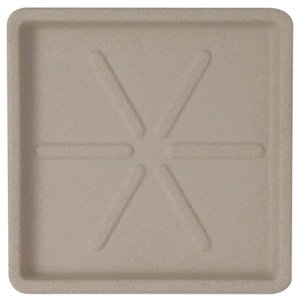 Prato Em Polietileno Para Vaso Quadrado 30X3Cm Areia