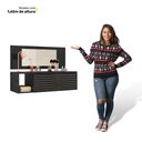 Ver imagem 6 de Penteadeira Mesa de Maquiagem Joy Suspensa 01 Gaveta com Espelho Preto - Desk Design Peternella