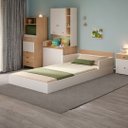 Ver imagem 1 de Cama Infantil Moderna Eliane Montessori MDF Resistente Fácil de Limpar c/ Pintura Antirriscos