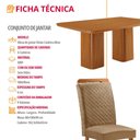 Ver imagem 7 de Mesa de Jantar Eloise 180 cm Tampo MDF Laminado Canto Copo com 6 Cadeiras Aline