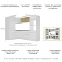 Ver imagem 4 de Armário de Cozinha Completa de Canto com Rodapé Veneza Multimóveis V2084 Branco