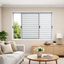 Ver mais imagens de Veneziana 3 Folhas Móveis Aluminio Branco 1,20x1,20 Linha 18 Modular