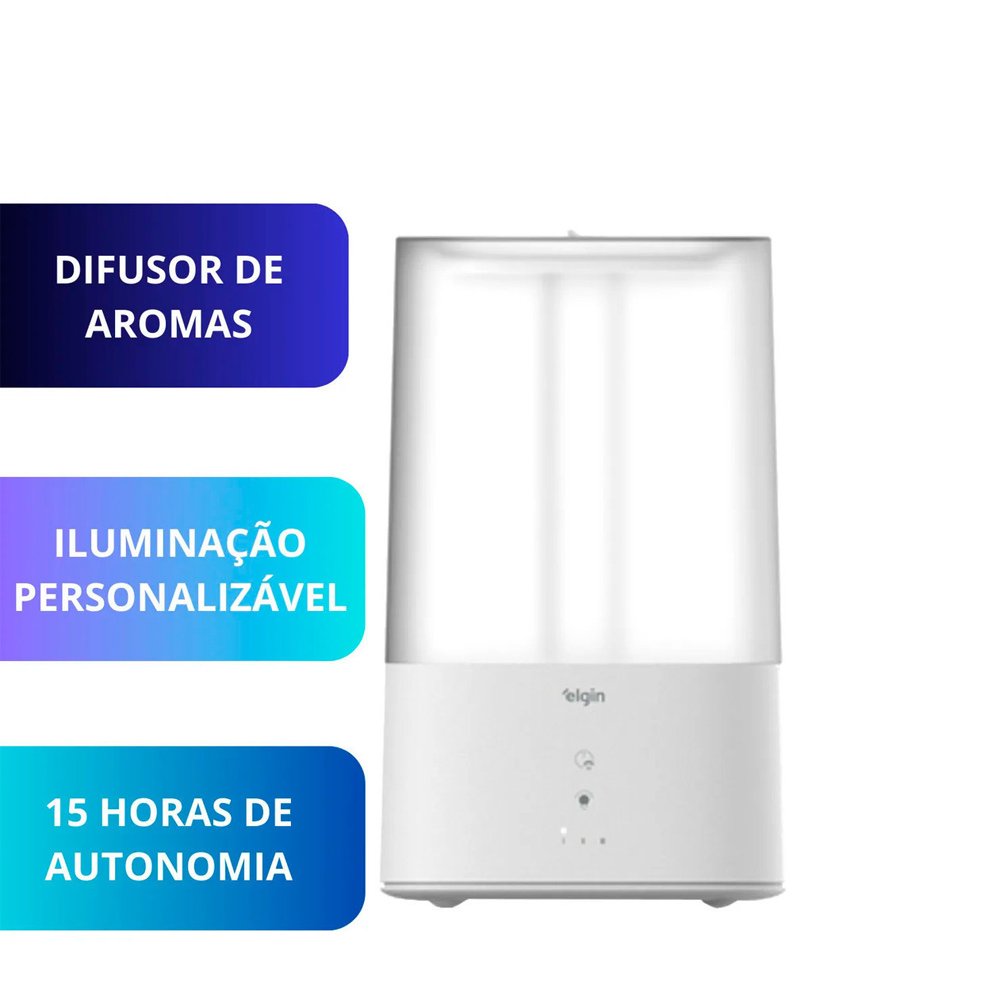 Umidificador de Ar 2 em 1 4 Litros Ultrassônico Digital Touch com Difusor de Ar Aromatizador Bivolt  - 4