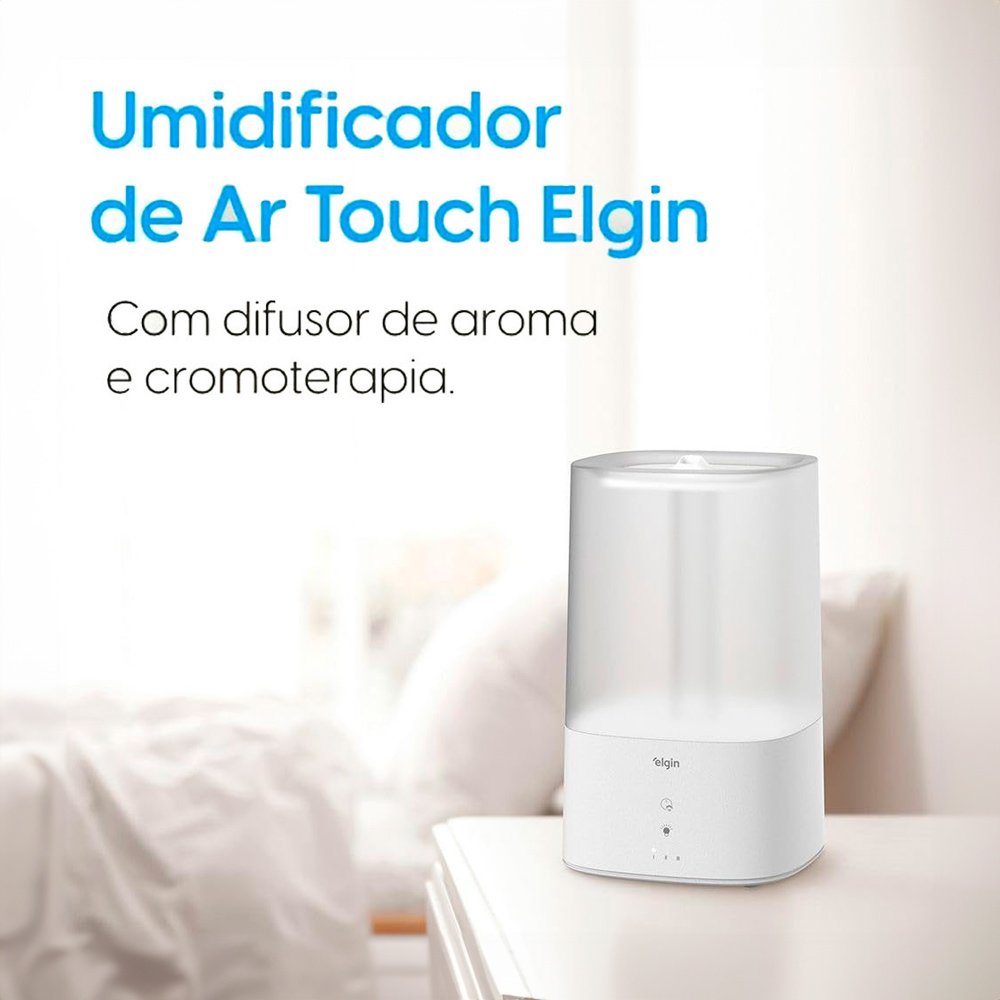 Umidificador de Ar 2 em 1 4 Litros Ultrassônico Digital Touch com Difusor de Ar Aromatizador Bivolt  - 2