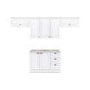 Ver imagem 1 de Cozinha Modulada Completa Americana 5pçs (3 Armários + 1 Balcão + 1 Complemento) C5p11 Branco -