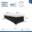 Ver imagem 3 de Cama Box Baú Conjugada de Espuma D28 Nappoli Solteiro 88cm