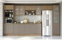 Ver imagem 1 de Armário de Cozinha Modulada Completa Reta 9 Peças 4,00m 290 Botanic Kappesberg