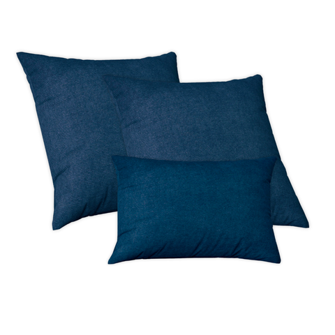 Kit 2 Capas de Almofadas 50x50 + 1 Capa 30x50cm Glamour Azul