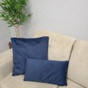 Ver imagem 4 de Kit 2 Capas de Almofadas 50x50 + 1 Capa 30x50cm Glamour Azul