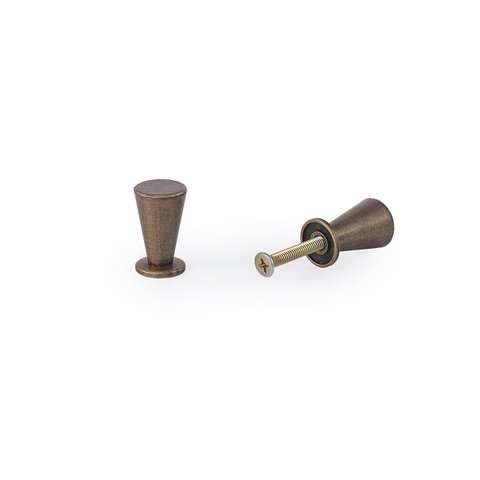 Kit C/ 10 Puxador Tulipa Ponto Puxadores de Gaveta Armario Colonial: Cobre Claro