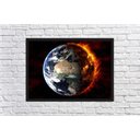 Ver imagem 3 de Quadro Planeta Terra Universo Sistema Solar Com Moldura G08