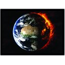 Ver imagem 1 de Quadro Planeta Terra Universo Sistema Solar Com Moldura G08