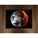 Ver imagem 2 de Quadro Planeta Terra Universo Sistema Solar Com Moldura G08