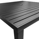 Ver imagem 2 de Mesa Tampo Ripado Quadrada 1.00x1.00m Alumínio Preta