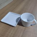 Ver imagem 3 de Conjunto 12 Xícaras Café Chá Porcelana Branca 185ml Píres Quadrado Americana Germer
