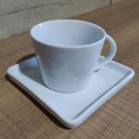 Ver imagem 7 de Conjunto 12 Xícaras Café Chá Porcelana Branca 185ml Píres Quadrado Americana Germer