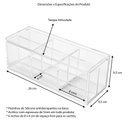Ver imagem 6 de Caixa Acrílico 5mm Porta Saches Chá com 6 Divisórias e Tampa Centauri Acrílicos CX-6CH