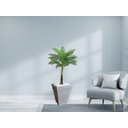Ver imagem 2 de Planta Artificial Árvore Palmeira Real Toque 1,2m kit + Vaso Trapezio D. Grafiato Cinza 40cm