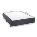 Ver imagem 2 de Base Box Desmontável Casal 138x188x39cm Yescasa Preto