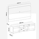 Ver mais imagens de Rack com Painel Elegance P/ Tv até 86" com 2 Portas Cedro/off White - Artely