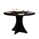 Ver imagem 2 de Mesa de Jantar Redonda Elisa 4 Lugares 80x80 Base em X em Mdf - Preto