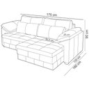 Ver imagem 3 de Sofá Retrátil para Sala de Estar 2 Lugares 175cm Riza S03 Couro Bege Pérola - Lyam Decor
