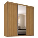 Ver imagem 2 de Guarda-Roupa Casal MDF BP com 3 Portas 1 Espelho e 4 Gavetas Liege Marrom/Nogueira