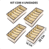 Organizador para Gaveta Guarda Roupa 6 Divisões Bege Kit 4 - 2