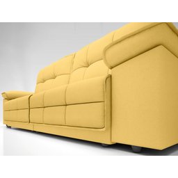 Sofá Nilo 2,30m Retrátil e Reclinável Velosuede Canario - NETSOFAS - 8 Sofá Nilo 2,30m Retrátil e Reclinável Velosuede Canario - NETSOFAS - 8