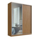 Ver imagem 1 de Guarda-Roupa 2 Portas de Correr 1 Espelho 3 Gavetas MDF Zira 183cm Marrom Freijó Natura
