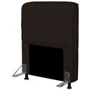 Ver imagem 2 de Cabeceira Dama 1,00 Cm Cama Box Solteiro Suede Preto Grafite