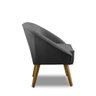 Kit 2 Poltronas Para Sala Decorativa Milena Veludo Cinza Adonai Estofados - 5