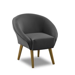Kit 2 Poltronas Para Sala Decorativa Milena Veludo Cinza Adonai Estofados - 3