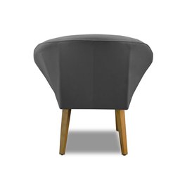 Kit 2 Poltronas Para Sala Decorativa Milena Veludo Cinza Adonai Estofados - 6