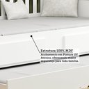 Ver imagem 3 de Bicama Infantil Solteiro Maria Branco Brilho/amêndoa com Colchões Light D33 - Móveis Peroba