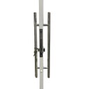 Ver imagem 3 de Porta de Alumínio Lambril Branco com Puxador, Friso e Vidro Linha 25 - Dc:esquerda/210 X 80