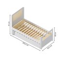 Ver imagem 5 de Bicama Solteiro Juvenil Reversível em LED com Rattan, Peseira Palito Wave Casatema MadeiraOriginals Branco
